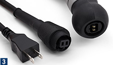 Quick-lock power cable for easy replacement