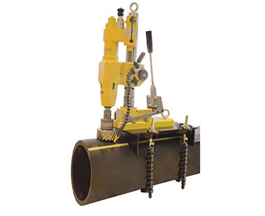 Drill on pipe with optional clamp
