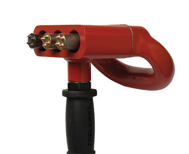 Triple-head scabbling hammer 153.615x close up