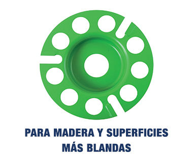 Para madera y superficies más blandas