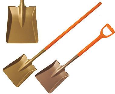 Ex1005 Non-Sparking, Non-Magnetic Square Point Shovel with Nupla Handle