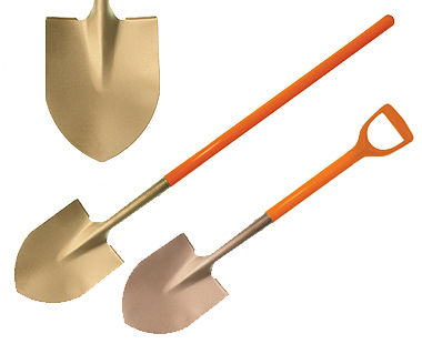 Ex1006 Non-Sparking, Non-Magnetic Round Point Shovel with Nupla Handle