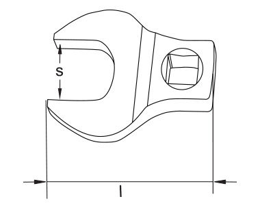 Ex1514B Crowfoot Wrench Dimensions