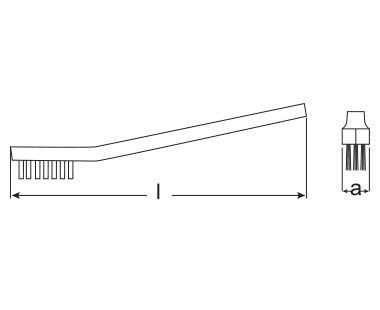 Ex996 Non-Sparking, Non-Magnetic Spark Plug Cleaning Brush diagram