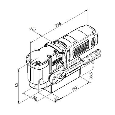 MAB 155PRO Technical Drawing