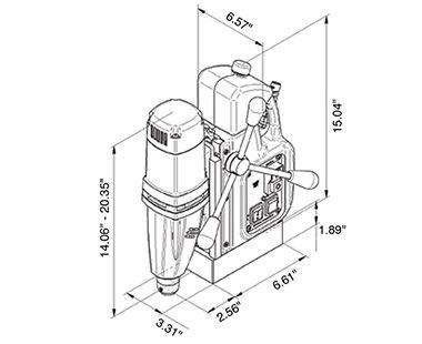 Taladro magnético portátil MAB 465 diagrama