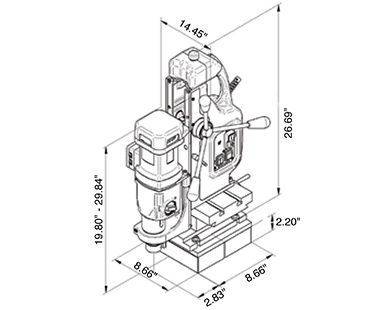 MAB 825 KTS magnetic mill drill diagram