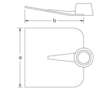 Ex1015 Non-Sparking, Non-Magnetic Mixing/Planter's Hoe Dimensional Drawing