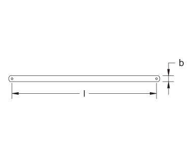 Ex118B Non-Sparking, Non-Magnetic Hacksaw Blade Dimensional Drawing