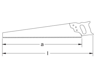 Ex119 Non-Sparking, Non-Magnetic Hand Saw Dimensional Drawing