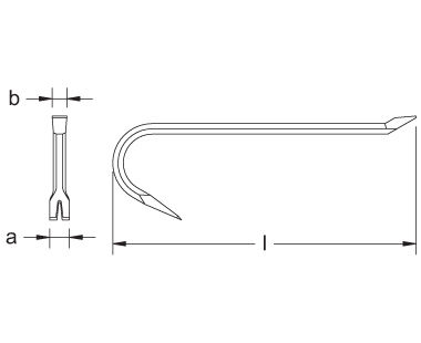 Ex1303 Non-Sparking, Non-Magnetic Crow Bar Dimensional Drawing