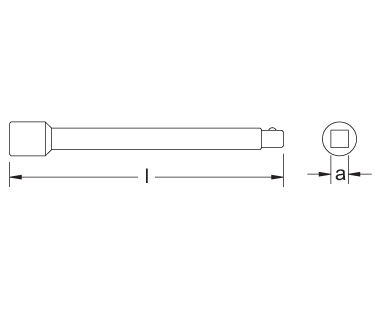 Barra de extensión dibujo dimensional