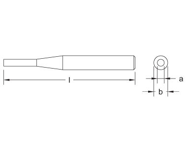 Perforador de perno dibujo dimensional