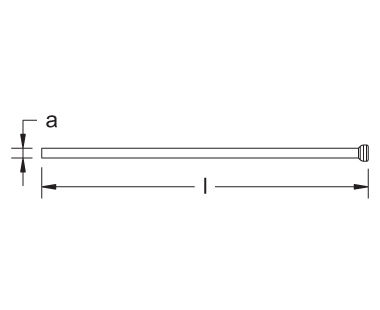 Ex308 Non-Sparking, Non-Magnetic Scaling Needles Dimensional Drawing