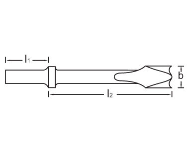 Ex309AH Cincel neumático dibujo dimensional