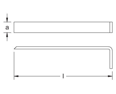 Ex402 Non-Sparking, Non-Magnetic Angle Scraper Dimensional Drawing