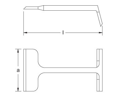 Ex405 Non-Sparking, Non-Magnetic Deck Scraper Dimensional Drawing