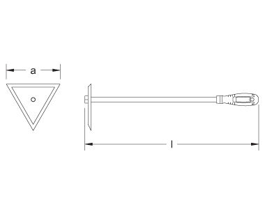 Rasqueta de plato dibujo dimensional