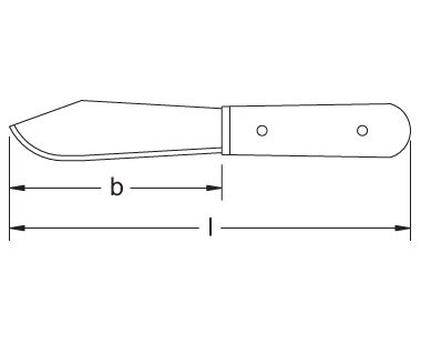 Ex409 Non-Sparking, Non-Magnetic Common Knife Dimensional Drawing