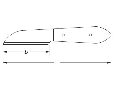 Ex410S Non-Sparking, Non-Magnetic Common Knife Dimensional Drawing