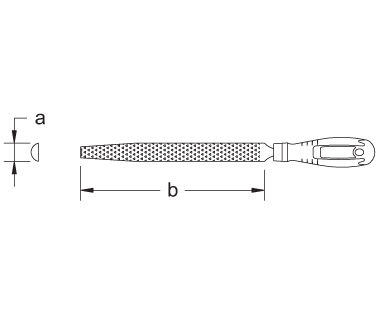 Ex411 Non-Sparking, Non-Magnetic Half-Round Bastard File