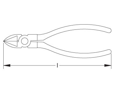 Pinzas de corte diagonal de 10,8 cm con punta cónica y mordazas miniatura  para uso electrónico - D295-4C