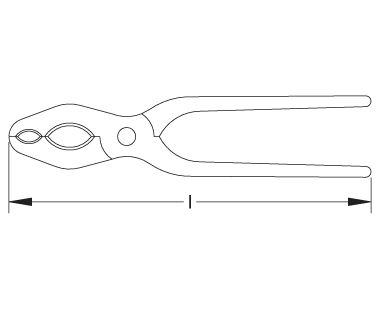 Ex602 Pipe Pliers Dimensional Drawing