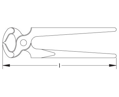 Pinzas de corte Ex603 dibujo dimensional