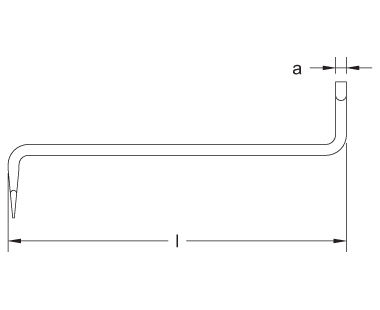 Ex802 Offset Screwdriver Dimensional Drawing