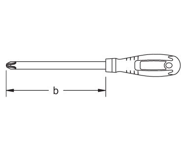 Ex803 Phillips Screwdriver Dimensional Drawing