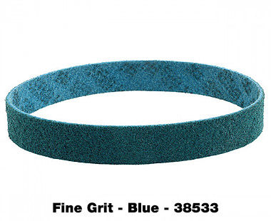 PIPE-MAX and KING-BOA Surface Conditioning Fleece Belt fine grit blue