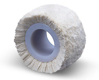Cotton yarn 2" buffing wheel for very bright, high-mirror finish when used with compounds