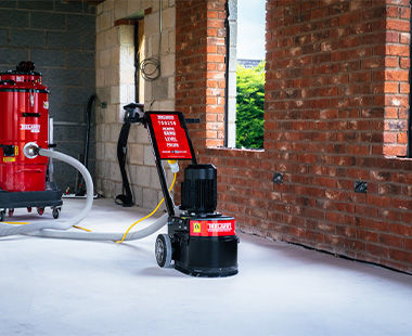 10" Concrete Floor Grinder Gas Action Image