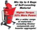 Mix up to 6 bags of self-leveling materials