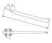 Ex110ES Non-Sparking, Non-Magnetic Bung Wrench for 3/4" & 2" Bungs Dimensional Drawing