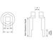 Ex1610 Deep Impact Sockets, 6-Point, 1/4" Drive Dimensional Drawing