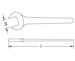 Ex205 Non-Sparking, Non-Magnetic Open End Wrench Dimensional Drawing