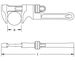 Llave de tubo, tipo mono dibujo dimensional