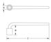 Ex701 Socket Wrench, L-Type, 6-point Dimensional Drawing