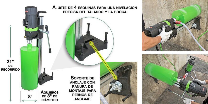 Diamond Core Drill Rig for 8" Holes