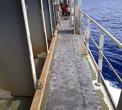 TFP 200 Deck Crawler Ship Walkway During Removal