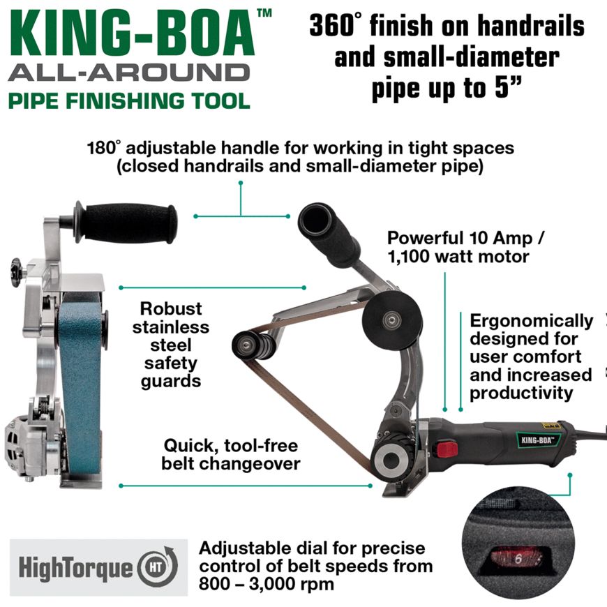 Round shop tubing sander