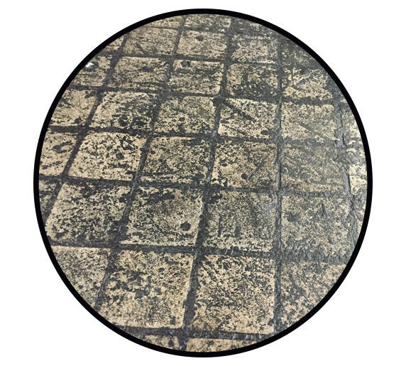 tire rubber covered tile floor - trelawny light case study