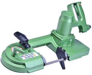 Pneumatic air-powered band saw for cuts up to 4-1/2" x 4-3/4"