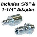 5/8" and 1-1/4" Adapters Included