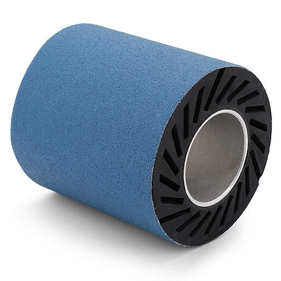 Expansion roller and abrasive belt sleeve