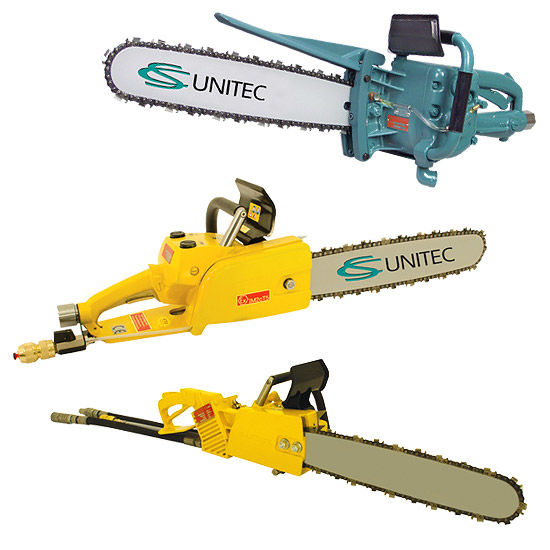 Hydraulic chain saws for use underwater