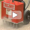 11-head floor scabbler keying concrete and removing laitance
