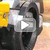 Pneumatic chain saw cutting plastic pipe