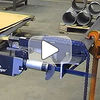 CL50 and CL75 air saw with clamp cutting angle iron and pipe